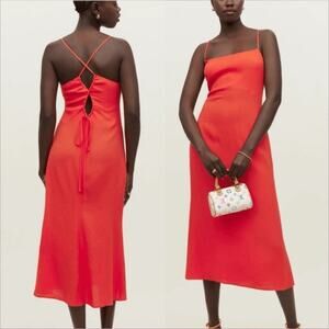 Reformation Dover Dress in Hot Day Red